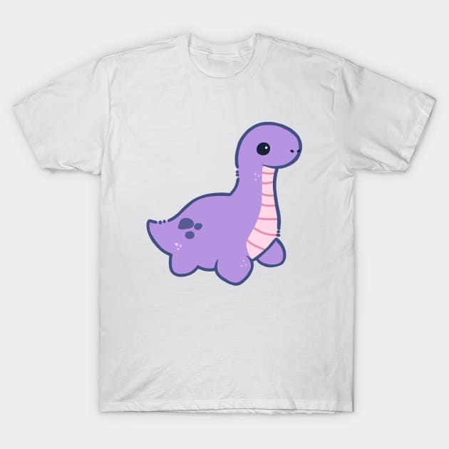 Plesiosaur (Purple) T-Shirt by LinnsWorld